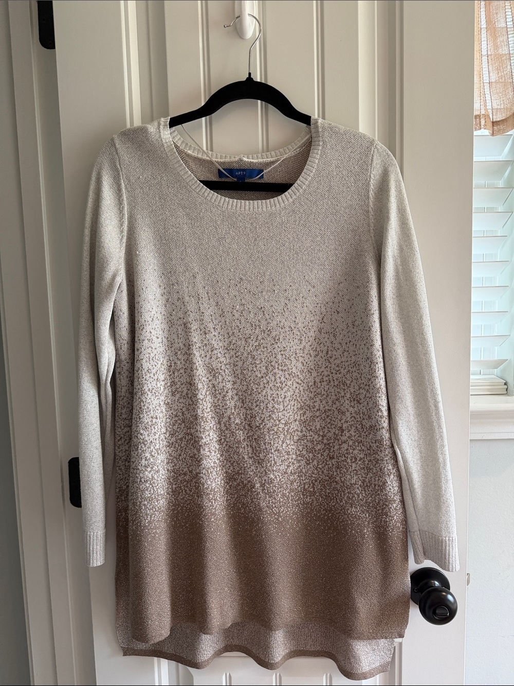 Apt. 9 Beige & Cream Ombre Knit Sweater